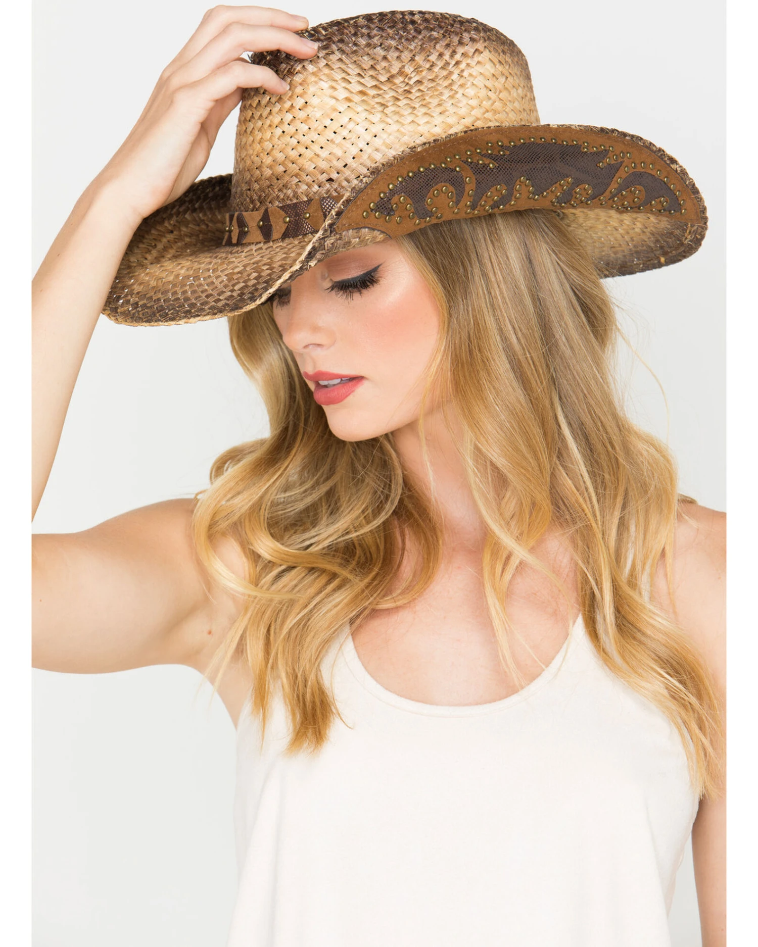 Shyanne® Women's Rustic Tan Straw Hat 9 Shyanne® Women's Rustic Tan Straw Hat - Image 7