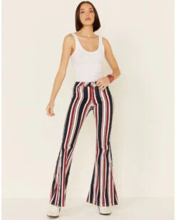 Shyanne Women's American Stripe Flare Leg Jeans -Shyanne Apparel Shop 2000338347 600 P1