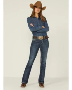 Shyanne Women's Dark Wash Shy Life Western Denim Shirt 9 Shyanne Women's Dark Wash Shy Life Western Denim Shirt -Shyanne Apparel Shop 2000351308 401 P4