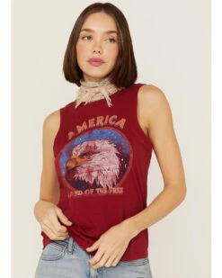 Shyanne Women's America Eagle Red Graphic Tank