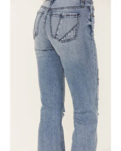 Shyanne Women's Contrast Patches Bootcut Jeans