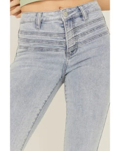 Shyanne Women's Light Wash High Rise Front Yoke Flare Jeans -Shyanne Apparel Shop 2000358741 412 P2