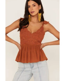 Shyanne Women's Embroidered Flutter Sleeve Tank Top -Shyanne Apparel Shop 2000364744 200 P3