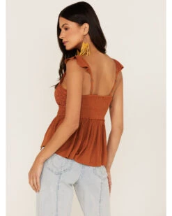 Shyanne Women's Embroidered Flutter Sleeve Tank Top -Shyanne Apparel Shop 2000364744 200 P4