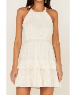 Shyanne Women's Swiss Dot Embroidered Halter Neck Dress -Shyanne Apparel Shop 2000364747 100 P3