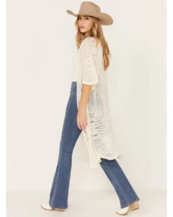 Shyanne Women's Geo Print Lace Short Sleeve Kimono -Shyanne Apparel Shop 2000364777 103 P4