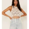 Shyanne Women's Crochet Fringe Tank Top 1 Shyanne Women's Crochet Fringe Tank Top -Shyanne Apparel Shop 2000364790 100 P1