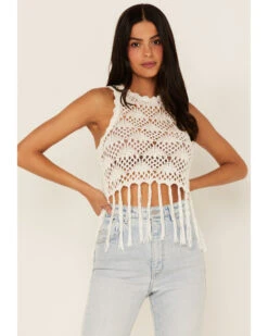 Shyanne Women's Crochet Fringe Tank Top