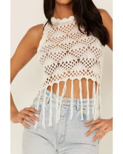 Shyanne Women's Crochet Fringe Tank Top -Shyanne Apparel Shop 2000364790 100 P3