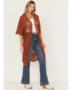 Shyanne Women's Geo Lace Short Sleeve Kimono