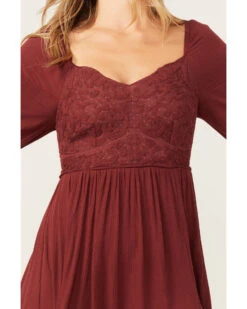 Shyanne Women's Embroidered Mesh Dot Poet Sleeve Midi Dress -Shyanne Apparel Shop 2000372975 646 P3