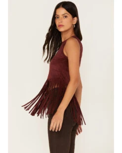 Shyanne Women's Faux Suede Fringe Tank Top  -Shyanne Apparel Shop 2000373017 646 P4