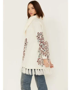 Shyanne Women's Paisley Knit Fringe & Faux Fur Cardigan -Shyanne Apparel Shop 2000373040 103 P4