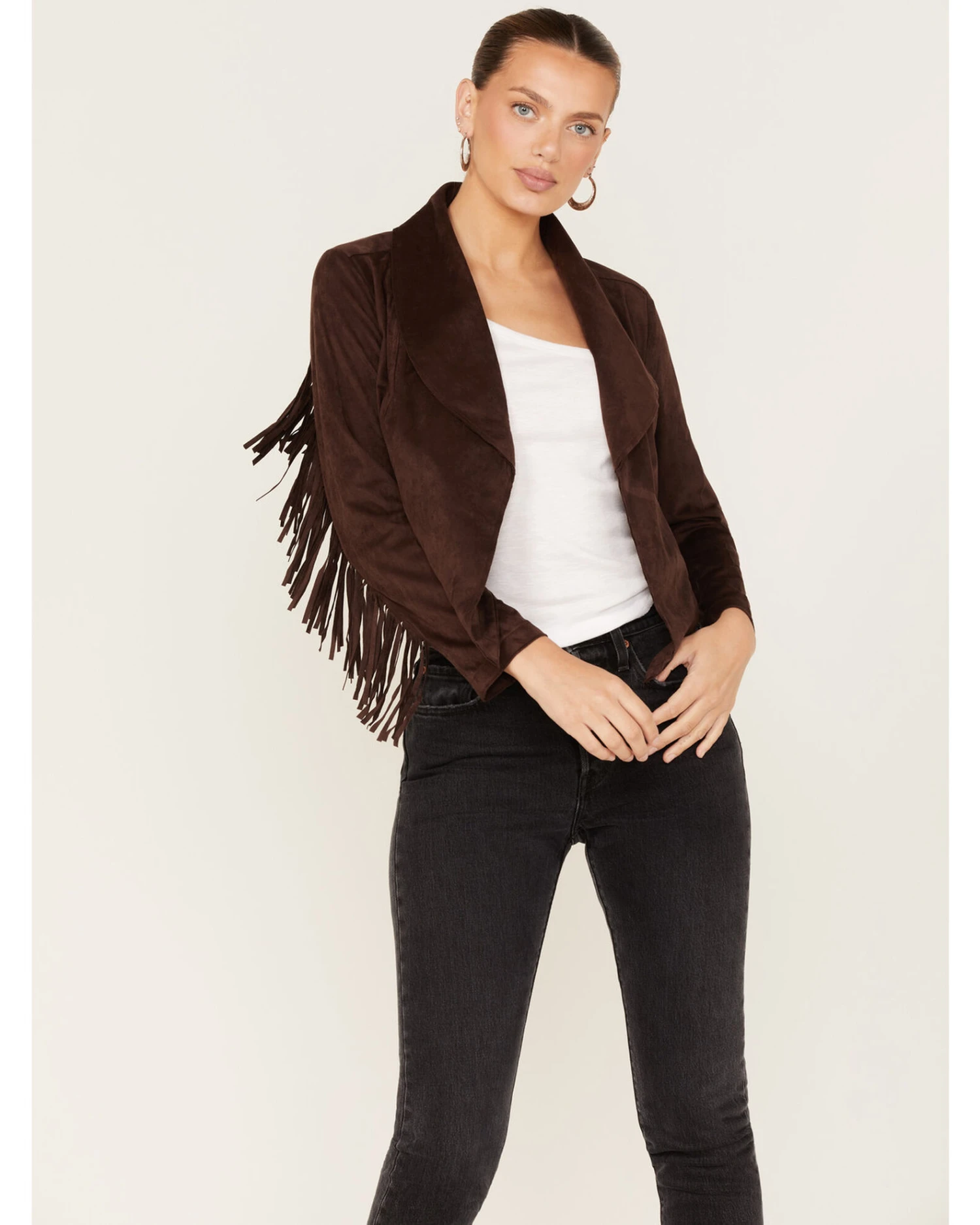 Shyanne Women's Fringe Faux Suede Jacket 3 Shyanne Women's Fringe Faux Suede Jacket