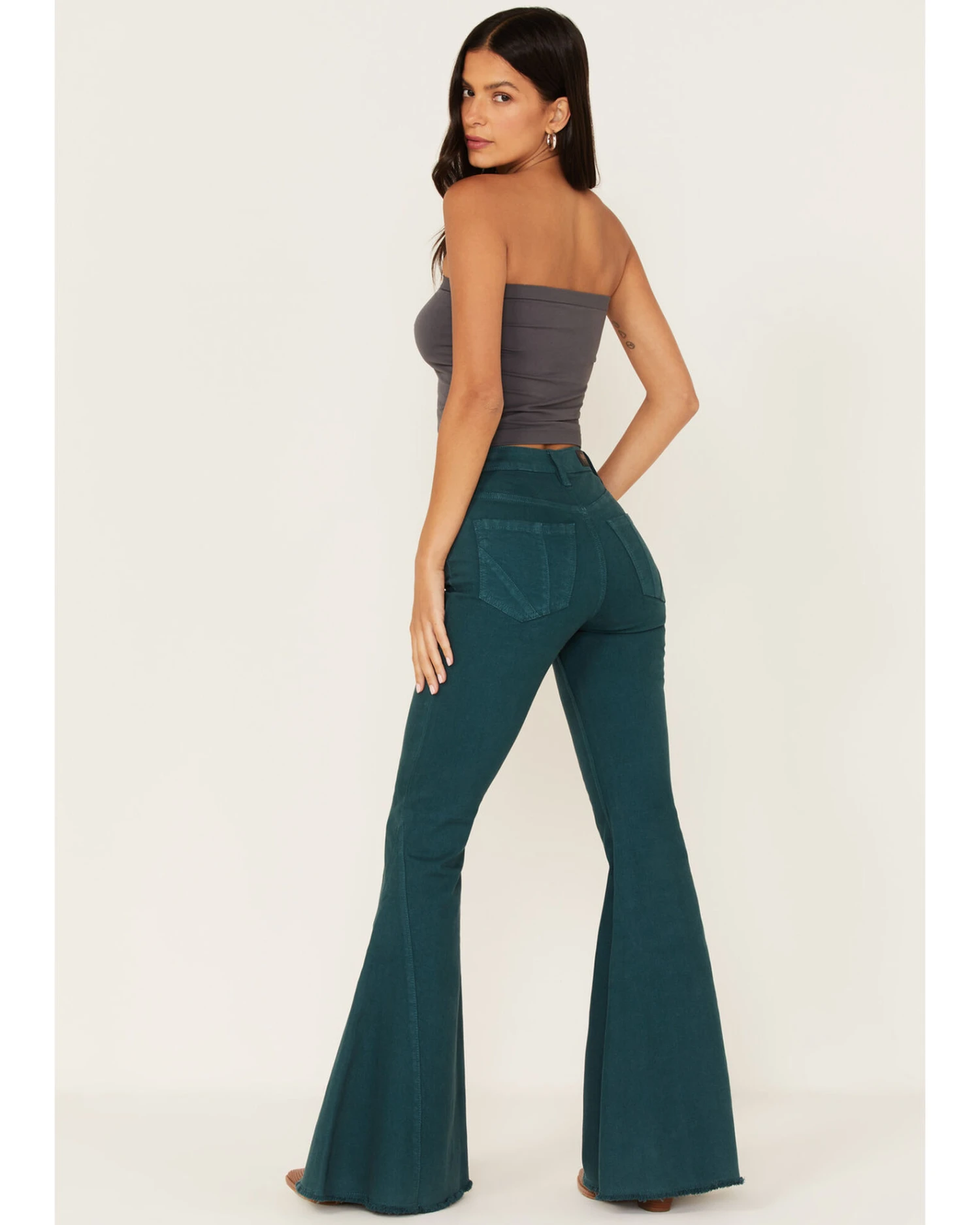 Shyanne Women's High Rise Super Flare Jeans 3 Shyanne Women's High Rise Super Flare Jeans