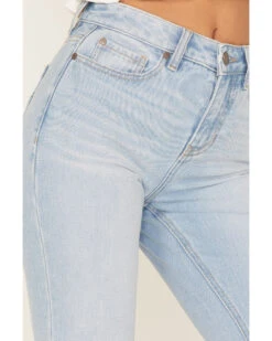 Shyanne Women's Two Tone Seamed Light Wash High Rise Flare Jeans 9 Shyanne Women's Two Tone Seamed Light Wash High Rise Flare Jeans -Shyanne Apparel Shop 2000373381 416 P2