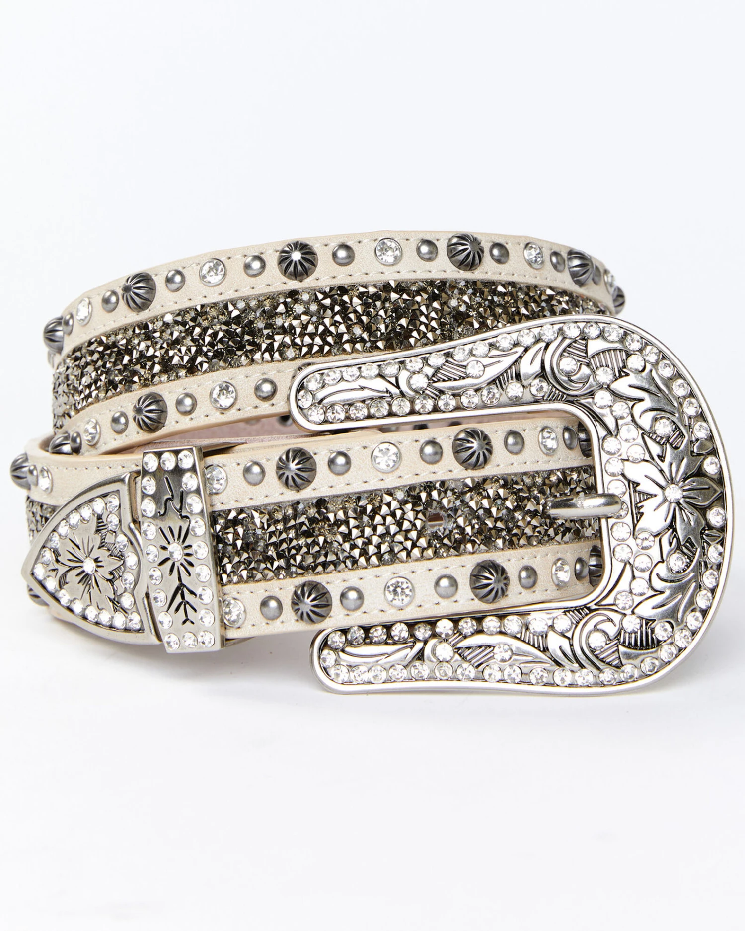 Shyanne Women's Studded Crystal Leather Belt 3 Shyanne Women's Studded Crystal Leather Belt