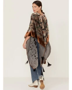 Shyanne Women's Floral Velvet Burnout Shawl  -Shyanne Apparel Shop 2000380626 200 P4
