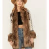 Shyanne Women's Southwestern Knit Faux Fur Trim Cardigan 2 Shyanne Women's Southwestern Knit Faux Fur Trim Cardigan -Shyanne Apparel Shop 2000380627 295 P1