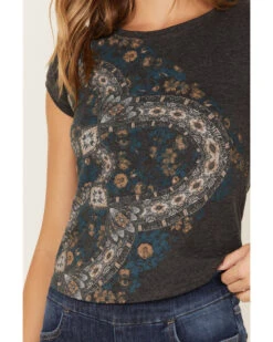 Shyanne Women's Bandana Short Sleeve Graphic Ringer Tee -Shyanne Apparel Shop 2000380644 022 P3