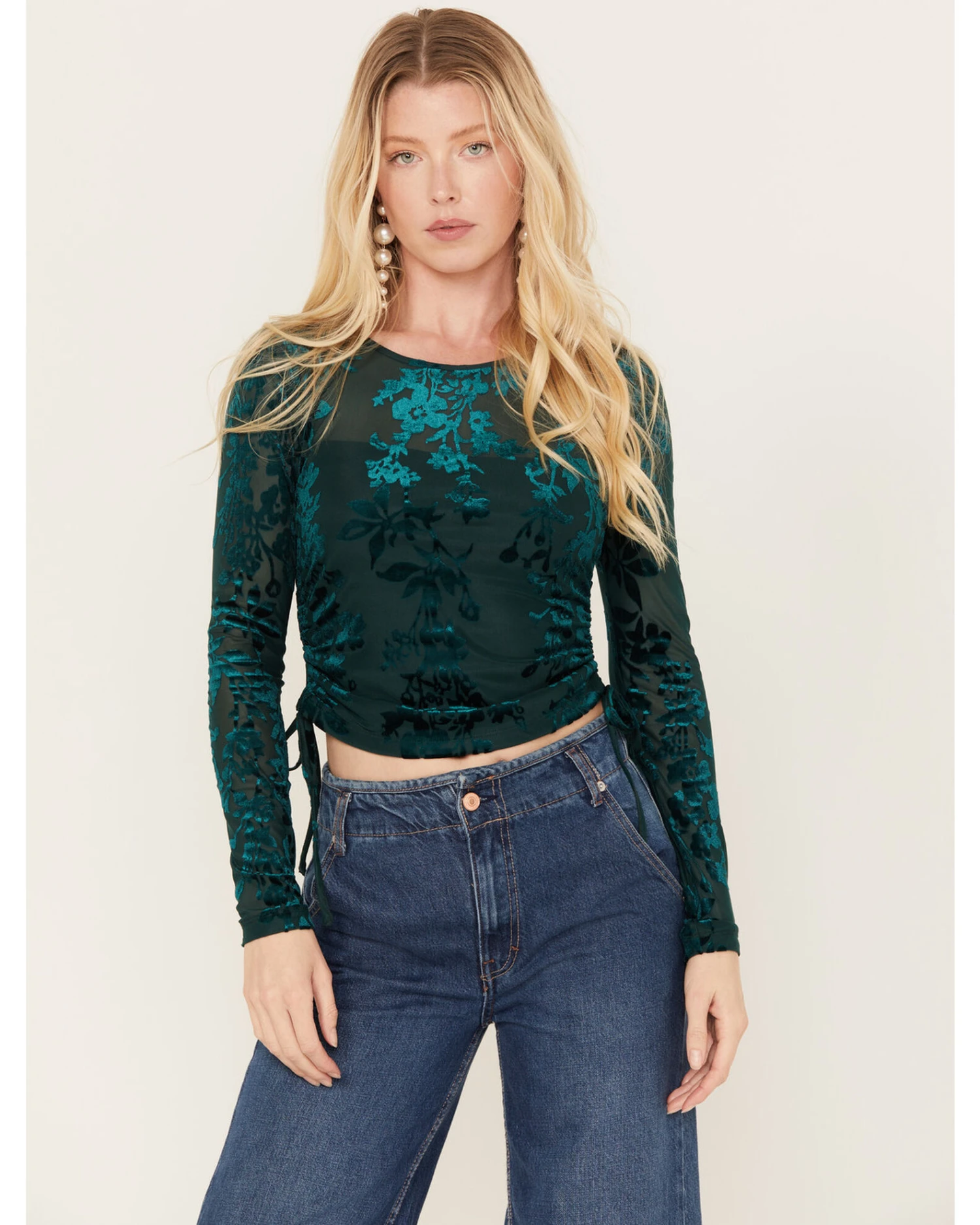 Shyanne Women's Side Tie Long Sleeve Top 3 Shyanne Women's Side Tie Long Sleeve Top