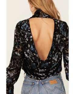 Shyanne Women's Burnout Floral Velvet Blouse -Shyanne Apparel Shop 2000380653 001 P3