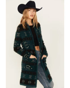 Shyanne Women's Southwestern Eyelash Knit Cardigan 9 Shyanne Women's Southwestern Eyelash Knit Cardigan -Shyanne Apparel Shop 2000380658 443 P2