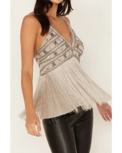 Shyanne Women's Beaded Fringe Halter Top -Shyanne Apparel Shop 2000380665 085 P3