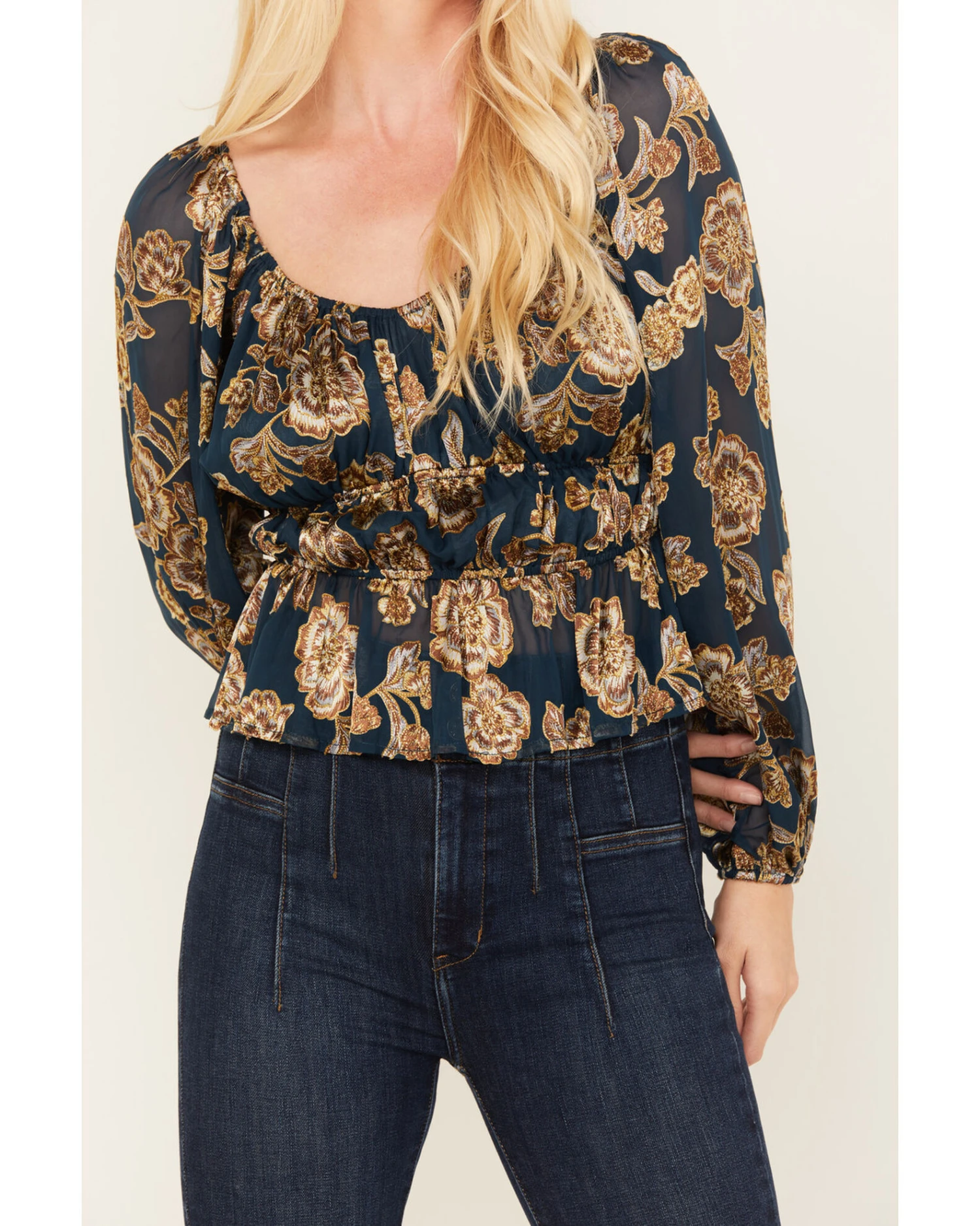 Shyanne Women's Floral Print Burnout Top 5 Shyanne Women's Floral Print Burnout Top - Image 3