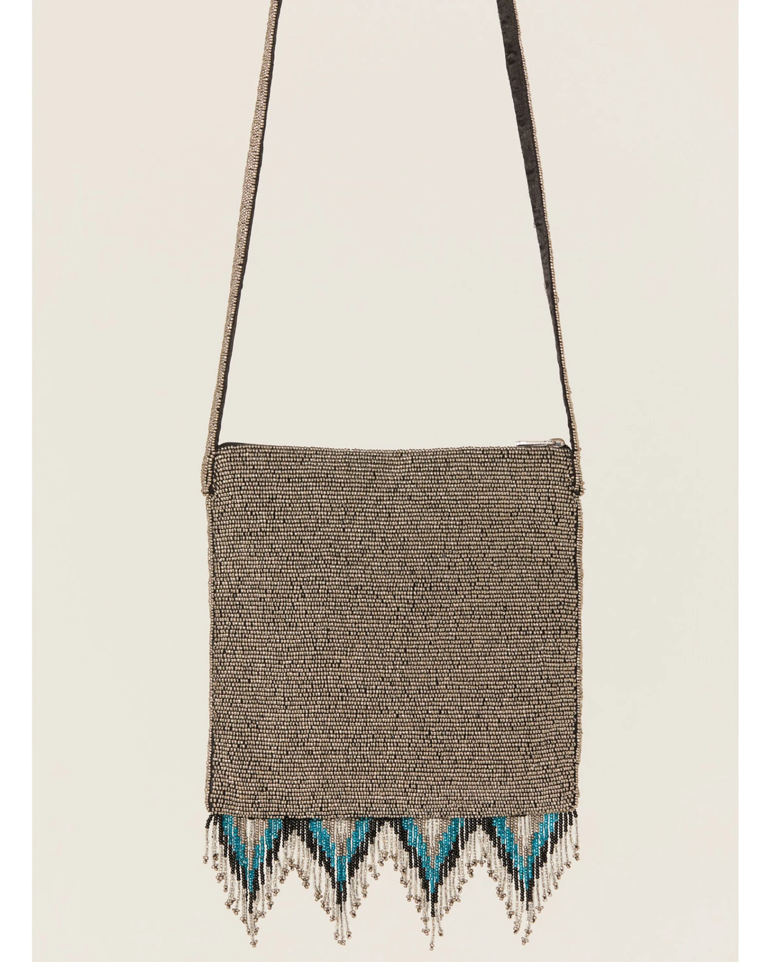 Shyanne Women's Teal Glass Beaded Crossbody Handbag 4 Shyanne Women's Teal Glass Beaded Crossbody Handbag - Image 2