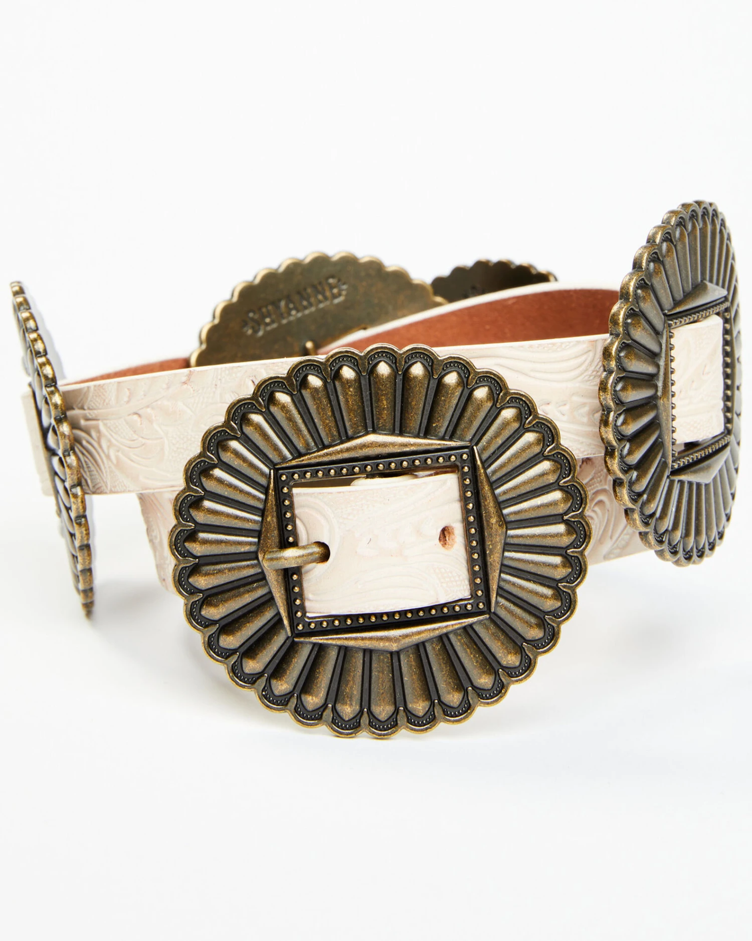 Shyanne Women's Tooled Concho Belt 4 Shyanne Women's Tooled Concho Belt - Image 2