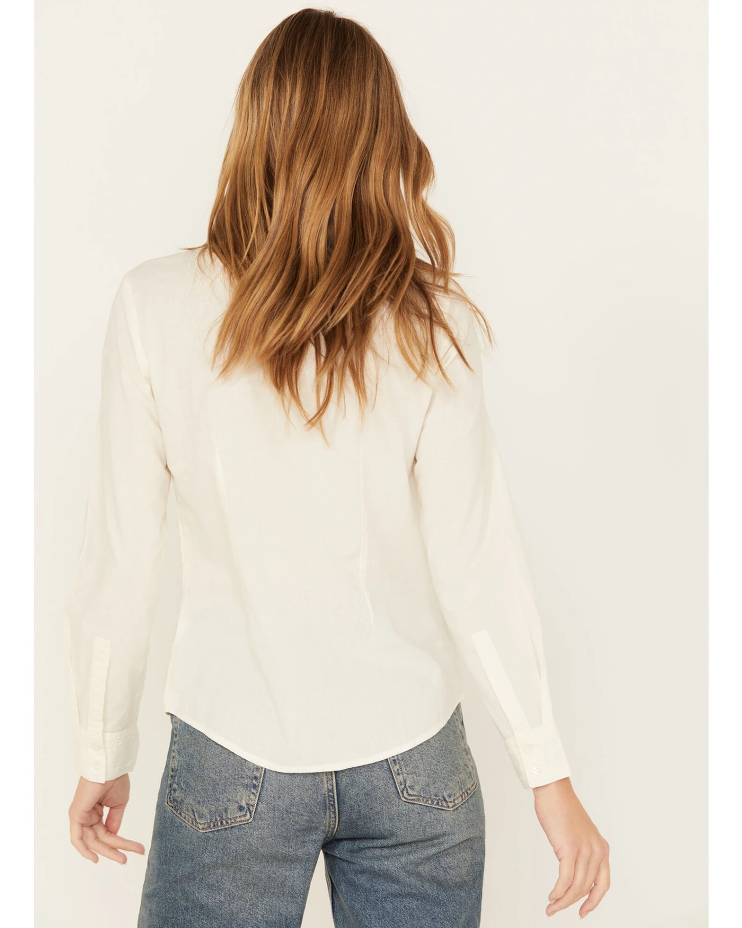 Shyanne Women's Floral Embroidered Long Sleeve Button-Down Western Shirt 6 Shyanne Women's Floral Embroidered Long Sleeve Button-Down Western Shirt - Image 4