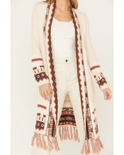 Shyanne Women's Southwestern Border Knit Maxi Cardigan -Shyanne Apparel Shop 2000382848 251 P3 1