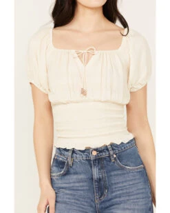 Shyanne Women's Puff Sleeve Smocked Bodice Top 8 Shyanne Women's Puff Sleeve Smocked Bodice Top -Shyanne Apparel Shop 2000382854 110 P3