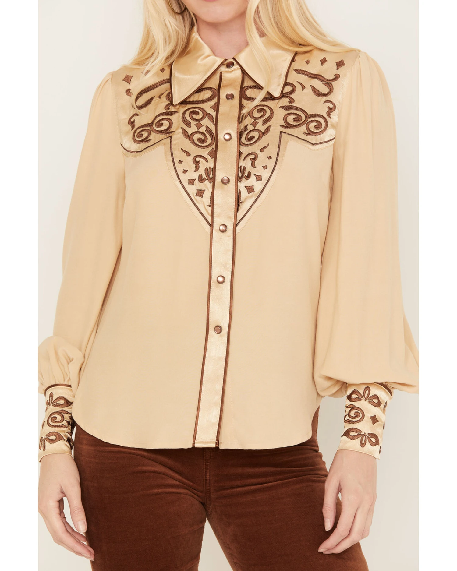 Shyanne Women's Long Sleeve Embroidered Western Snap Shirt 4 Shyanne Women's Long Sleeve Embroidered Western Snap Shirt - Image 2