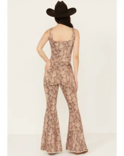 Shyanne Women's High Rise Snake Print Super Flare Jeans -Shyanne Apparel Shop 2000382919 251 P3