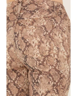 Shyanne Women's High Rise Snake Print Super Flare Jeans