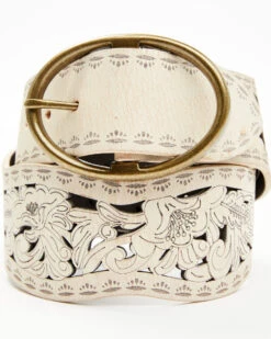 Shyanne Women's Scalloped Floral Cut Out Waist Belt