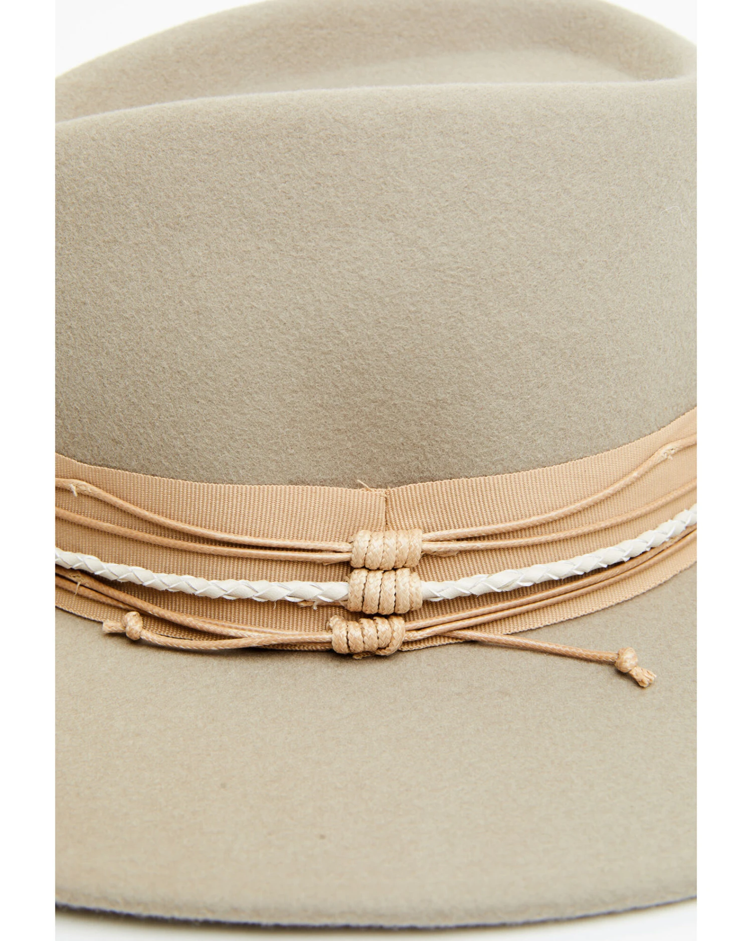 Shyanne Women's Gray Triple-Tied Grosgrain Fedora Hat 4 Shyanne Women's Gray Triple-Tied Grosgrain Fedora Hat - Image 2