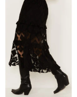 Shyanne Women's Diamond Embroidered Mesh Skirt -Shyanne Apparel Shop 2000386670 001 P4 1