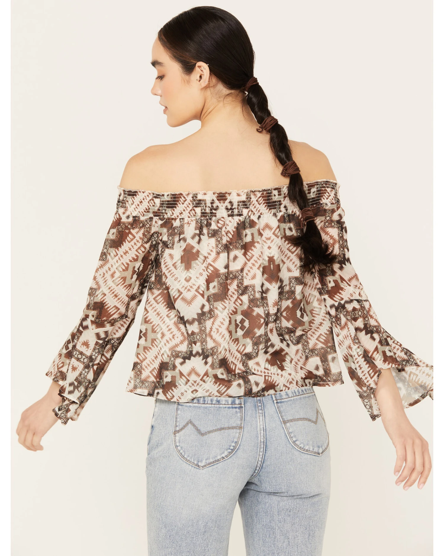 Shyanne Women's Off The Shoulder Chiffon Blouse 3 Shyanne Women's Off The Shoulder Chiffon Blouse