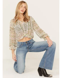 Shyanne Women's Long Sleeve Print Woven Tunic 9 Shyanne Women's Long Sleeve Print Woven Tunic -Shyanne Apparel Shop 2000386679 343 P1