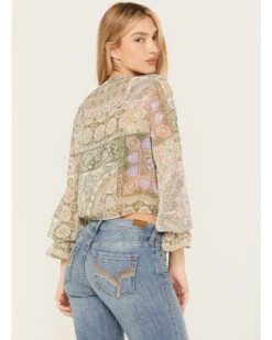 Shyanne Women's Long Sleeve Print Woven Tunic 8 Shyanne Women's Long Sleeve Print Woven Tunic -Shyanne Apparel Shop 2000386679 343 P4