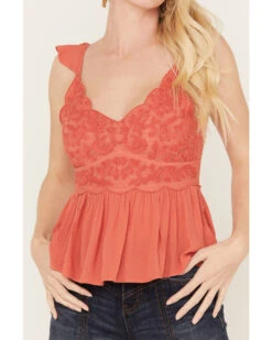 Shyanne Women's Floral Fluttered Tank Top  -Shyanne Apparel Shop 2000386805 644 P3