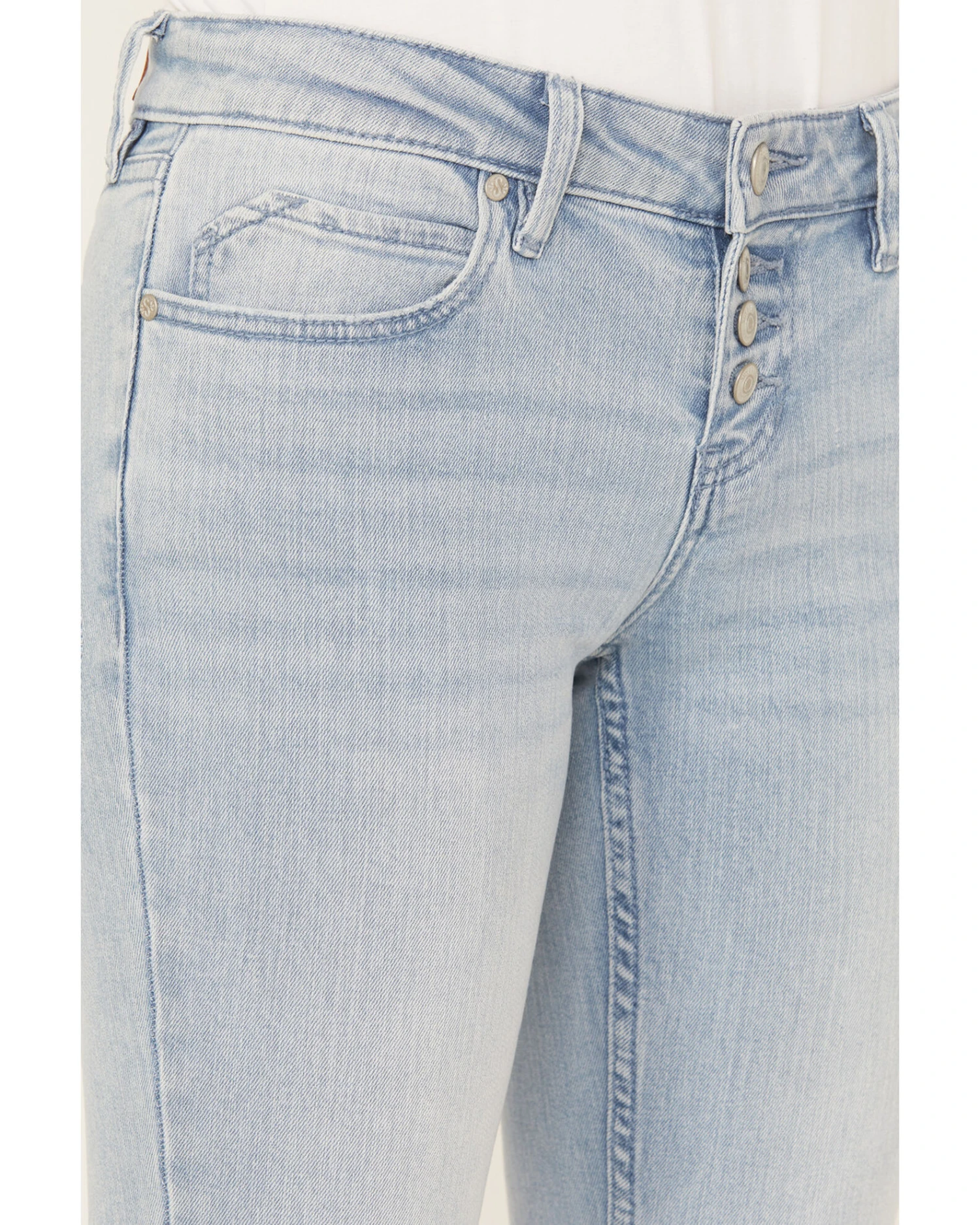 Shyanne Women's Senita Light Medium Wash Low Rise Bootcut Jeans 3 Shyanne Women's Senita Light Medium Wash Low Rise Bootcut Jeans